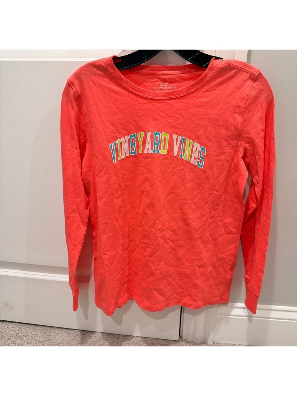 Vineyard Vines Kids Coral Long Sleeve Tee
